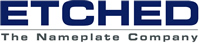 Etched logo