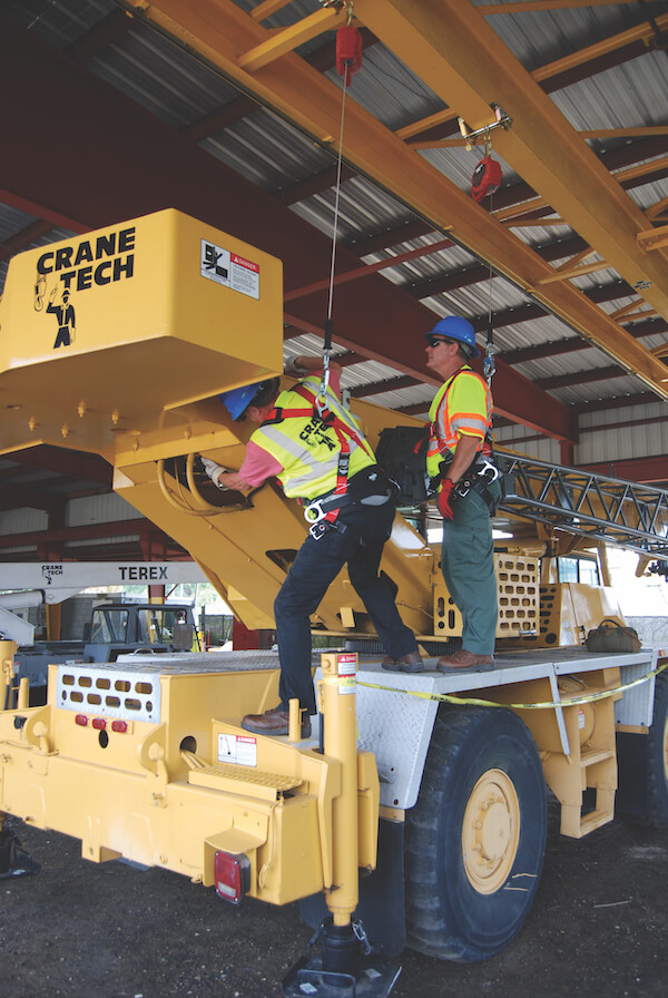 Protection While Inspecting - Training Center Mobile Crane Inspection Inspector Safety.