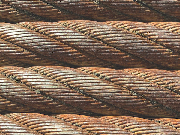 Fig. 3 Outside wire wear shown here; then wires start breaking.