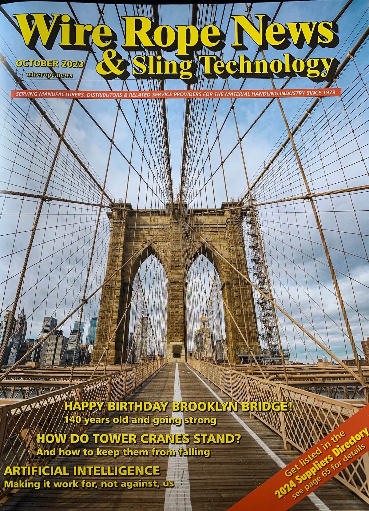 October 2023 Wire Rope News & Sling Technology Magazine
