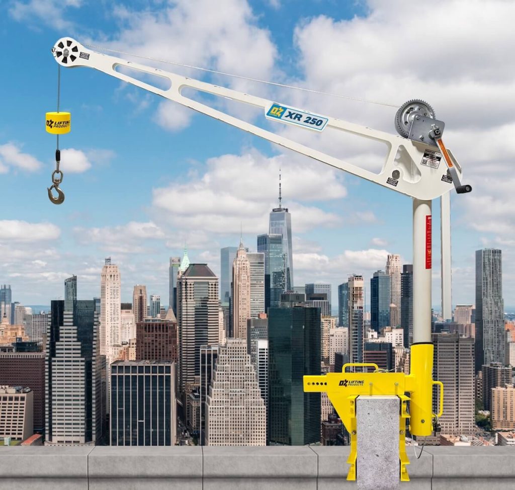 Oz lifting parapet davit base