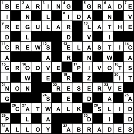 Crossword 2025 10 solution