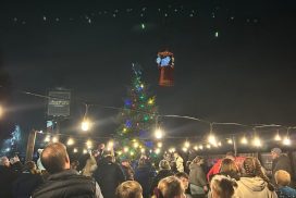 Santa basket Terex crane