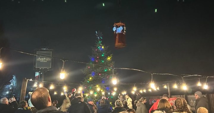 Santa basket Terex crane