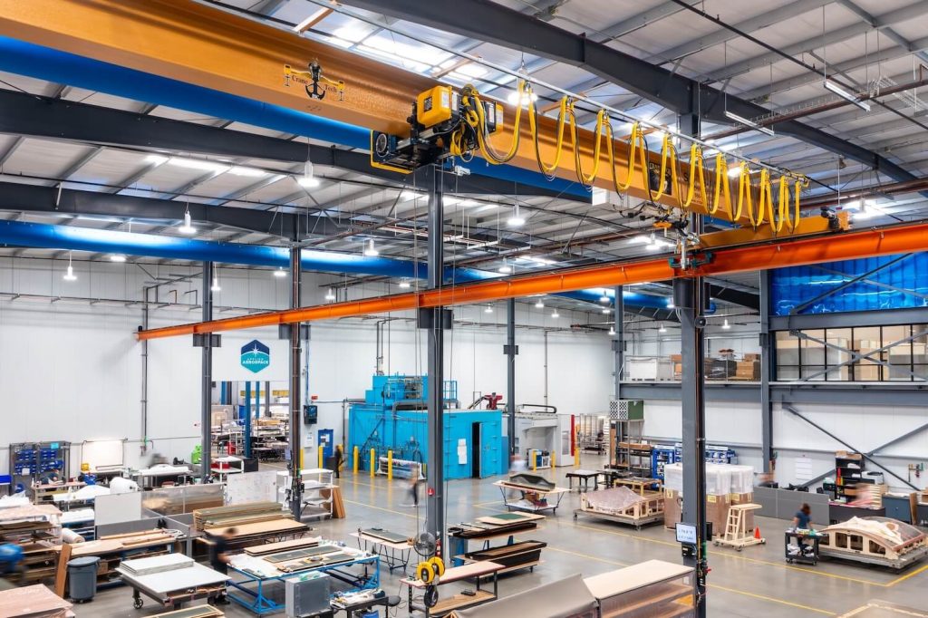 CraneTech R&M Cranes Hoists at Aerospace Facility