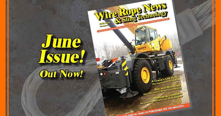 June 2026 issue of Wire Rope News & Sling Technology