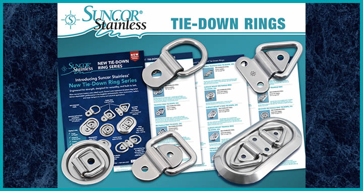Suncor stainless steel tie down double rings
